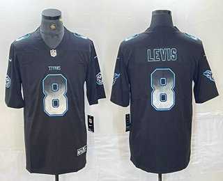 Mens Tennessee Titans #8 Will Levis Black 2019 Vapor Smoke Fashion Stitched NFL Nike Limited Jersey Dzhi